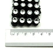 OPASKA NA GŁOWĘ ELASTYCZNA OZDOBNA  Z DŻETAMI / KRYSZTAŁKI CZARNA 0137-14 - 3