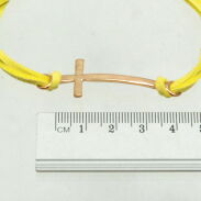 BRANSOLETKA  ZÓŁTA Z KRZYŻYKIEM                                                                                 0665-98 - 2
