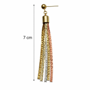 KOLCZYKI WISZĄCE METALOWE ŁAŃCUSZKI                                                                              (9279-610 SA) - 2