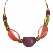 NASZYJNIK CANTO ELEGANCKI CZARNY ZŁOTY BURSZTYNOWY 45 CM(CANTO-N-15) - 2