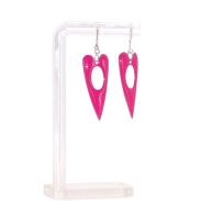 KOLCZYKI WISZĄCE EMALIOWANE RÓŻOWE                 (5926/4 AS) - 2