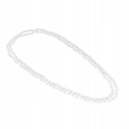 KORALE DREWNIANE DŁUGIE DROBNE W KOLORZE BIAŁYM                                                        (0613-1005 SAH) - 2