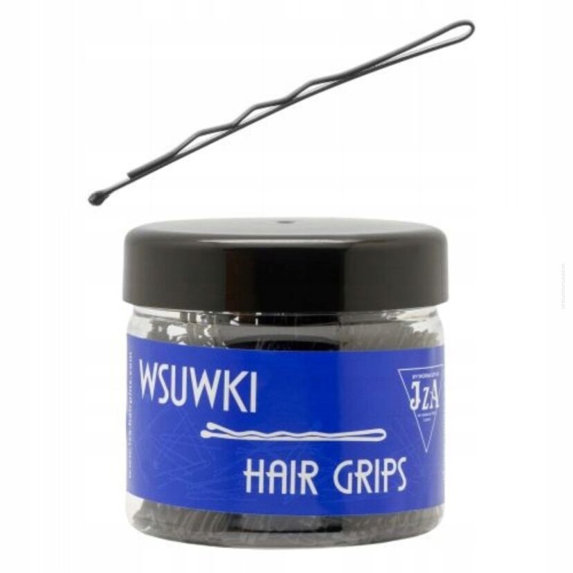 WSUWKI DO WŁOSÓW IZA KARBOWANE CZARNE 6 CM Z KULKĄ 500 SZTUK                                                                                   (0620/500)