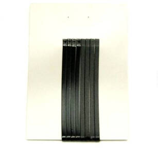 BLACK STRAIGHT HAIRGRIPS 7 cm (8 PCS)