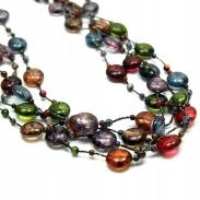 NASZYJNIK / WISIOREK Z KOLOROWYMI KORALIKAMI                                 (0611-1049 SAHG) - 2