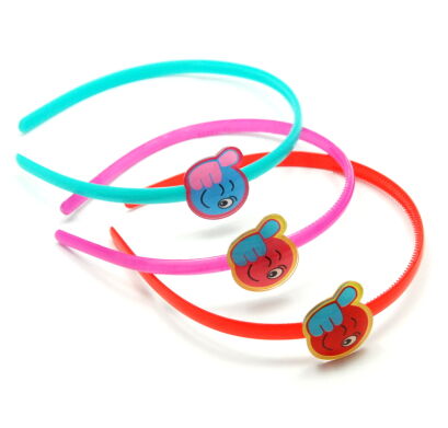 OPASKI DO WŁOSÓW DZIECIĘCE "OK" MIX KOLOR 3 SZTUKI                                 (1818-3 SAM)