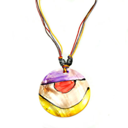 WISIOREK / NASZYJNIK KOLOROWY Z MASY PERŁOWEJ                             (0612-503)