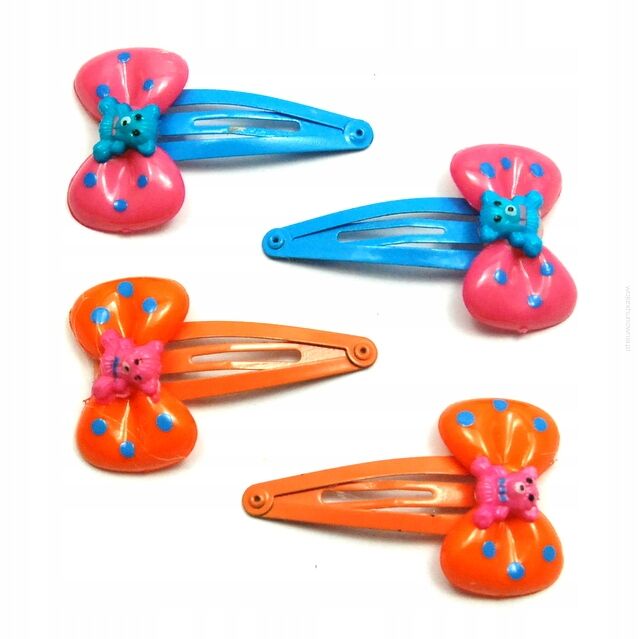 SPINKI / PYKI DO WŁOSÓW DZIECIĘCE KOKARDKI 4 SZTUKI (0169-522)