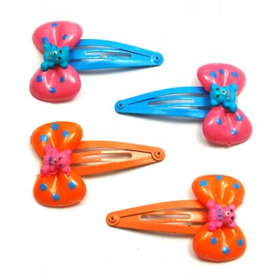 SPINKI / PYKI DO WŁOSÓW DZIECIĘCE KOKARDKI 4 SZTUKI (0169-522)