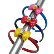 OPASKI DO WŁOSÓW Z KOKARDKAMI W KACZORY 6 SZTUK (0141 SA) - 4