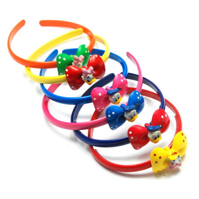 OPASKI DO WŁOSÓW Z KOKARDKAMI W KACZORY 6 SZTUK (0141 SA)