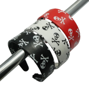 OPASKI DO WŁOSÓW SZEROKIE KOLOROWE 3 SZTUKI CZASZKI (6893-2 SAM) - 2