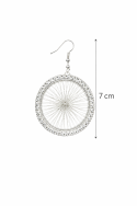 SREBRNE KOLCZYKI KOŁA WISZĄCE                                                                    (0615-05 SA) - 3