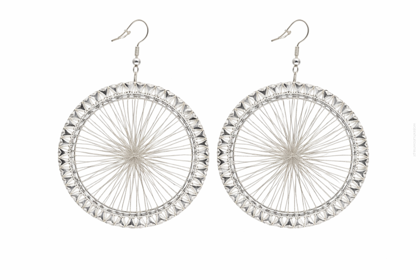 SREBRNE KOLCZYKI KOŁA WISZĄCE                                                                    (0615-05 SA)