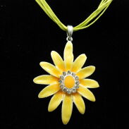 WISIOR / NASZYJNIK NA SZNURECZKACH Z ZAWIESZKĄ- KWIATEM                                                    (2298-1 SAM) - 2