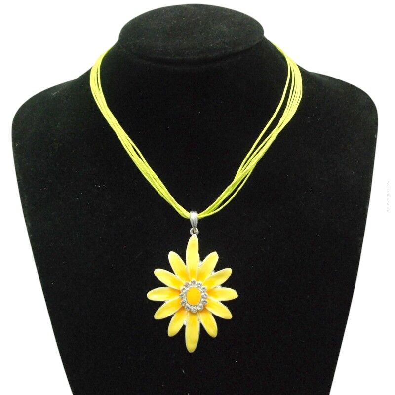 WISIOR / NASZYJNIK NA SZNURECZKACH Z ZAWIESZKĄ- KWIATEM                                                    (2298-1 SAM)