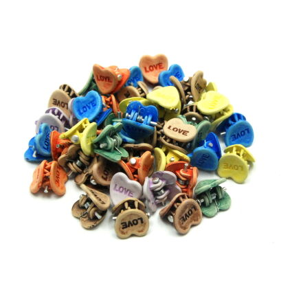 SZCZĘKI DO WŁOSÓW /KRABIKI-ŻABKI KOLOROWE MINI 50 SZTUK                              (7785 SAM2)