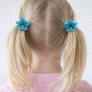 GUMKI DO WŁOSÓW DZIECIĘCE NIEBIESKIE GWIAZDKI 4 SZTUKI (0194-26 SAMH) - 2