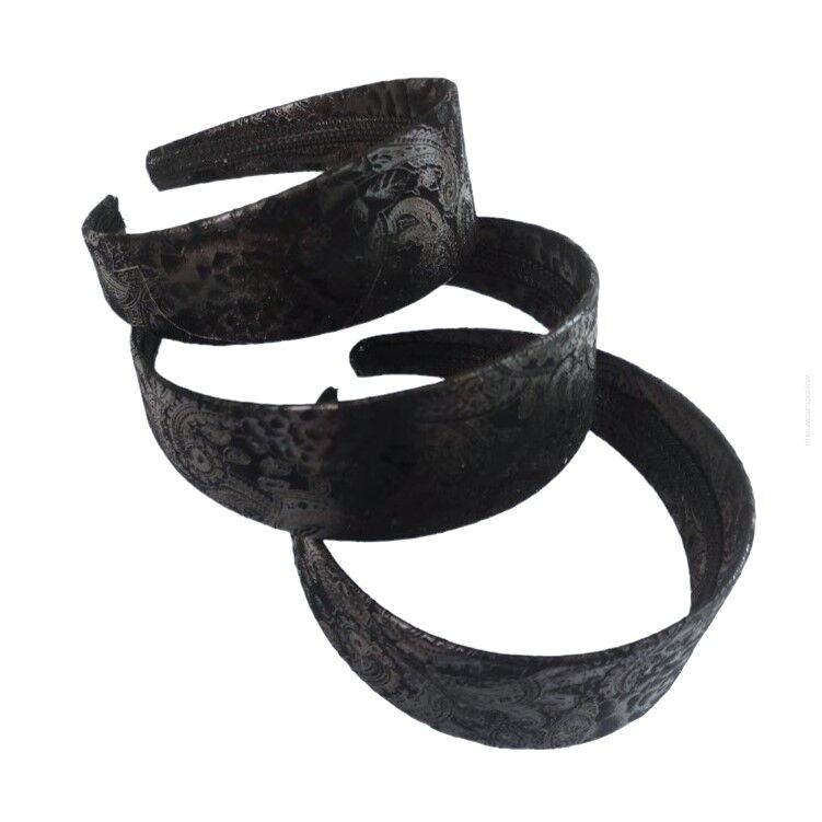 OPASKI DO WŁOSÓW CZARNE SZEROKIE 3 SZTUKI                                                          (0176-541 SAH)