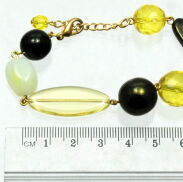 BRANSOLETKA  ZE SZKIEŁKAMI JABLONEX ZIELONA BOHO / ETNO 0602-46 - 2