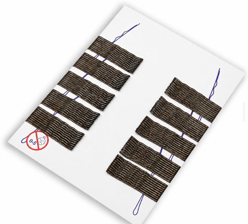 WSUWKI BRĄZOWE KARBOWANE 2 KULKI 5 CM- 100 SZTUK (WS-BR/100)