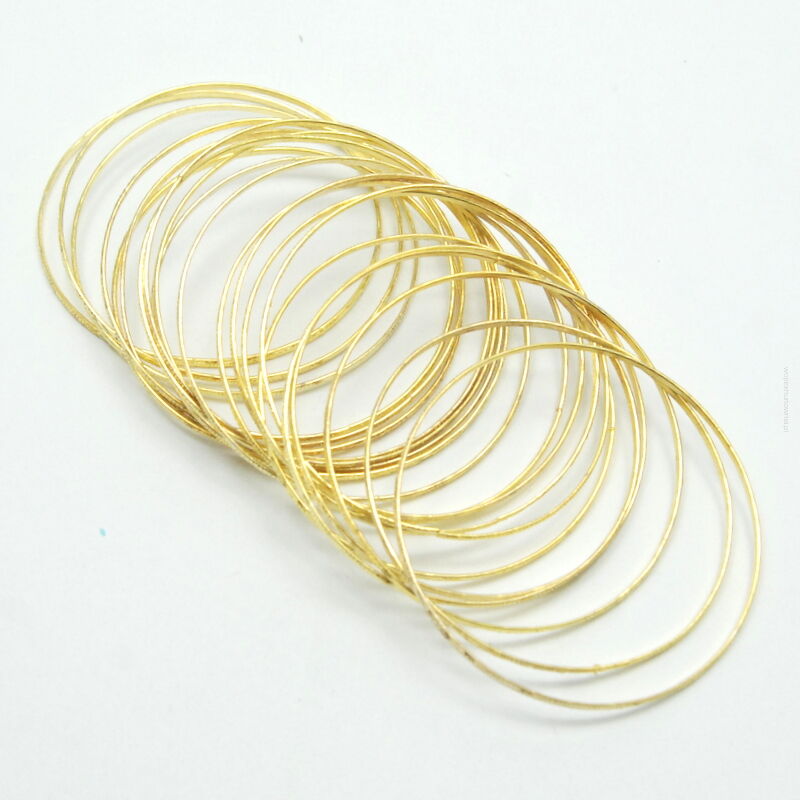 BRANSOLETKI METALOWE CIENKIE 100 SZTUK                                                              (2938-1 S)