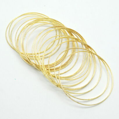 BRANSOLETKI METALOWE CIENKIE 100 SZTUK                                                              (2938-1 S)