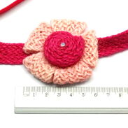 OPASKI ELASTYCZNE DAMSKIE - RÓŻOWY KWIAT NA GUMCE 3 SZTUKI                                                  (9678 SAM) - 2