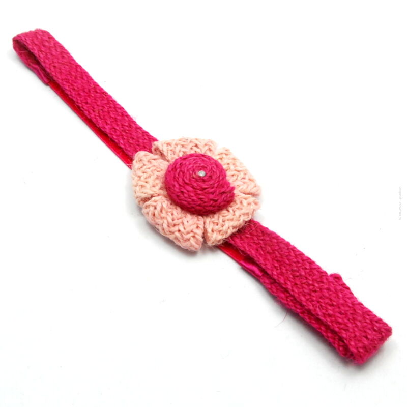 OPASKI ELASTYCZNE DAMSKIE - RÓŻOWY KWIAT NA GUMCE 3 SZTUKI                                                  (9678 SAM)