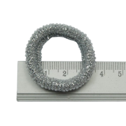 GUMKI DO WŁOSÓW FROTKI SREBRNE 50 SZTUK (9480 SA) - 3