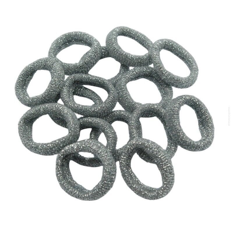 GUMKI DO WŁOSÓW FROTKI SREBRNE 50 SZTUK (9480 SA)