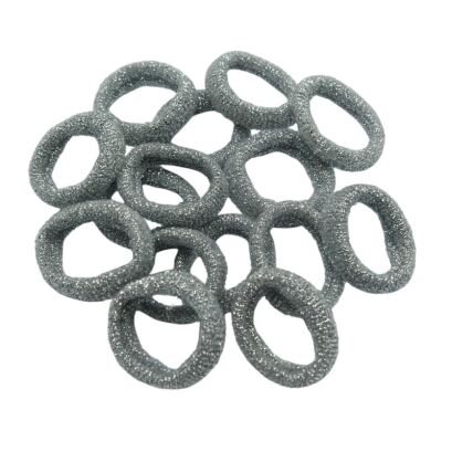 GUMKI DO WŁOSÓW FROTKI SREBRNE 50 SZTUK (9480 SA)