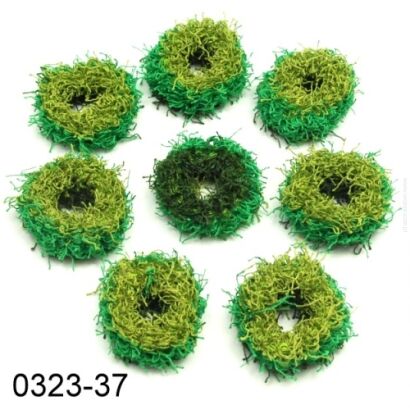 GUMKI DO WŁOSÓW FROTKI "WŁOCHATE" 3 ODCIENIE ZIELENI (8 SZT) 0323-37