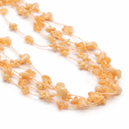 NASZYJNIK / WISIOREK Z KORALIKAMI  W BRZOSKWINIOWYM KOLORZE  (N-0604/2/5R B SAM B) - 4