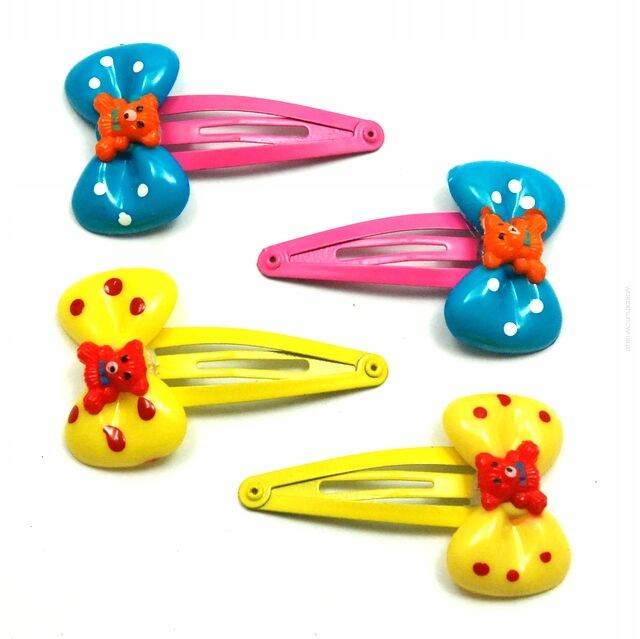 SPINKI / PYKI DO WŁOSÓW DZIECIĘCE KOKARDKI 4 SZTUKI (0169-531)