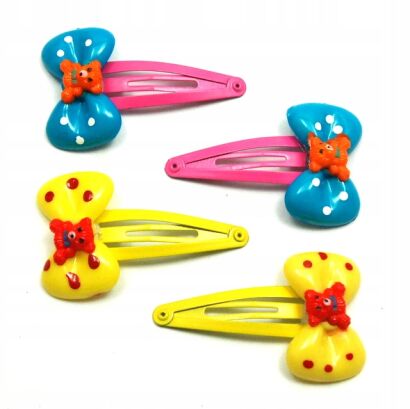 SPINKI / PYKI DO WŁOSÓW DZIECIĘCE KOKARDKI 4 SZTUKI (0169-531)