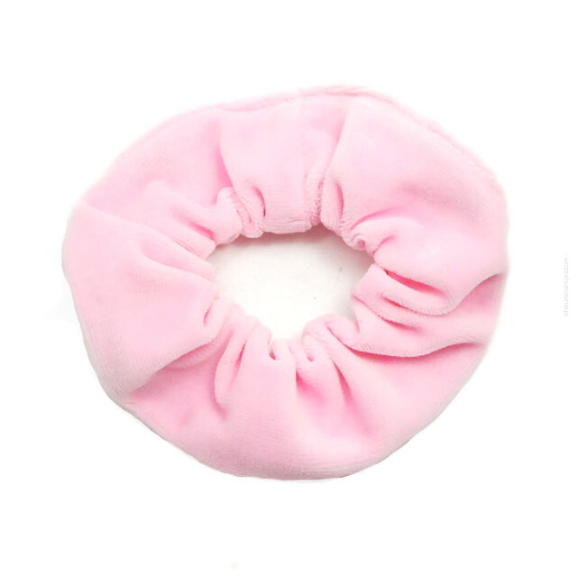 GUMKA DO WŁOŚÓW WELUR SCRUNCHIE RÓŻOWA PRODUKT POLSKI (0103-JR SAH)