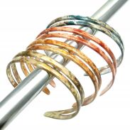 OPASKI DO WŁOSÓW PODWÓJNE KOLOROWE WZÓR SKÓRA WĘŻA 12 SZTUK (6052 SAM) - 2