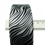 OPASKI DO WŁOSÓW SZEROKIE SELEDYNOWO - CZARNE  W ZEBRĘ 2 SZTUKI (2445-1 SAM) - 3