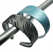 OPASKI DO WŁOSÓW SZEROKIE SELEDYNOWO - CZARNE  W ZEBRĘ 2 SZTUKI (2445-1 SAM) - 2