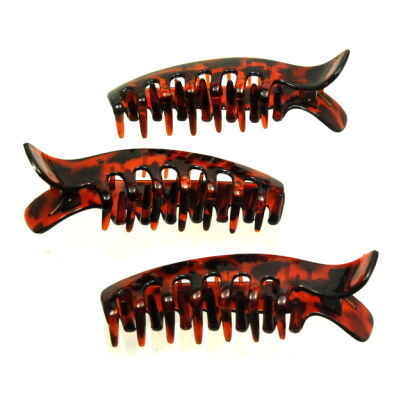 SZCZĘKI / KLAMRY DO WŁOSÓW BRĄZOWE 6 SZTUK                                                           (0181-506 SAM)