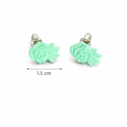 KOLCZYKI NA PALETCE KWIATKI (12 PAR) 0605-81 - 2