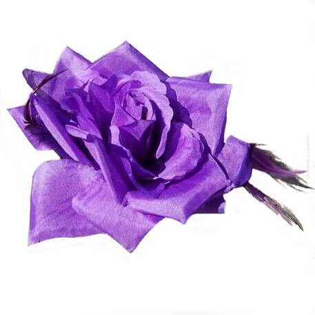 BROSZKA/GUMKA DO WŁOSÓW FIOLETOWA KWIAT 0665-83