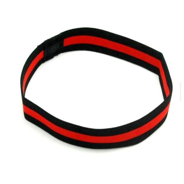 OPASKA NA GŁOWĘ - GUMA CZERWONO-CZARNA 0016-26