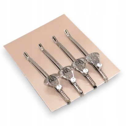 WSUWKI DO WŁOSÓW OZDOBNE SREBRNE KOMPLET 4 SZTUKI     (5992-9 SA)