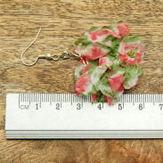 KOLCZYKI Z MATERIAŁU WISZĄCE KOLOROWE  KWIATY                                                                        (0611-92 SAH) - 3