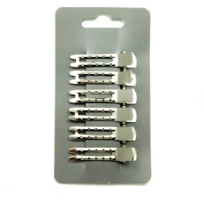 KLIPSY METALOWE FRYZJERSKIE MAŁE 6 SZTUK                                                                               (38439/6)