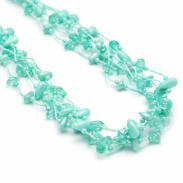 NASZYJNIK / WISIOREK Z  KORALIKAMI W MIĘTOWYM KOLORZE (N-0604/2/5R B-2 SAM B) - 3