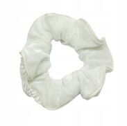 GUMKA DO WŁOSÓW Z FALBANKĄ / SCRUNCHIES  BIAŁA                        (2314-1 SAMF) - 2