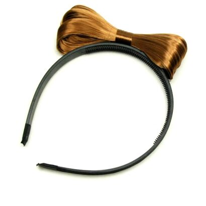 OPASKI DO WŁOSÓW KOKARDY Z WŁOSÓW-JASNY BRĄZ 3 SZTUKI (0190-34 SA)